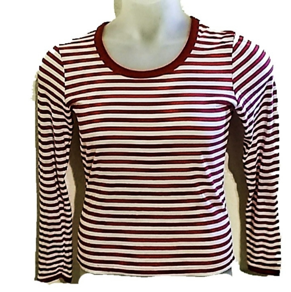 Limited America Red and White Stripped L/S M